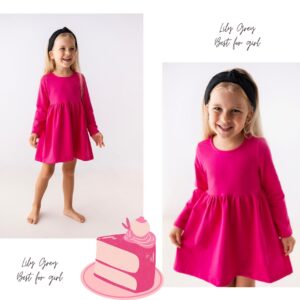 ŠATY LILY GREY S DLHÝM RUKÁVOM - FUCHSIA