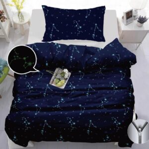 SVIETIACE obliečky GALAXY - TMAVO MODRÉ