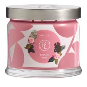 PARTYLITE | VONNÁ SVIEČKA Balsam Rose Sviečka s 3 knôtmi