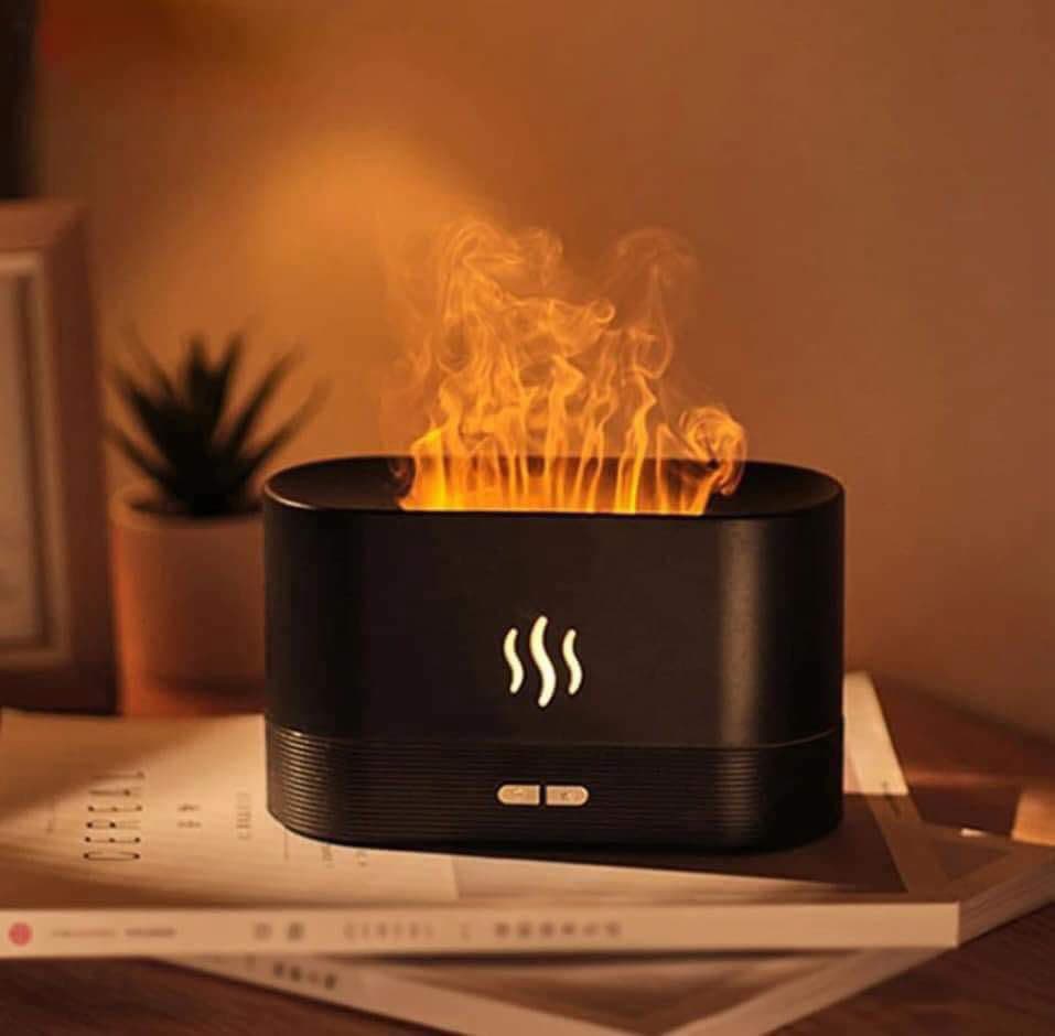 Aróma difuzér s LED projekciou ohňa