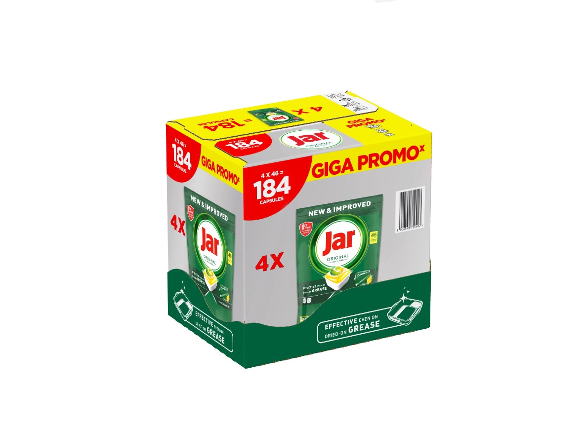 Jar tablety do umývačky Original All In One Lemon, 4× 46 ks, celkom 184 ks