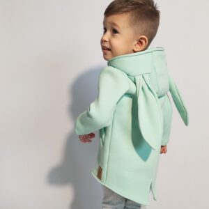 BUNNY KIDS MIKINO-KABÁTOK ZAJAC - MENTOLOVÝ