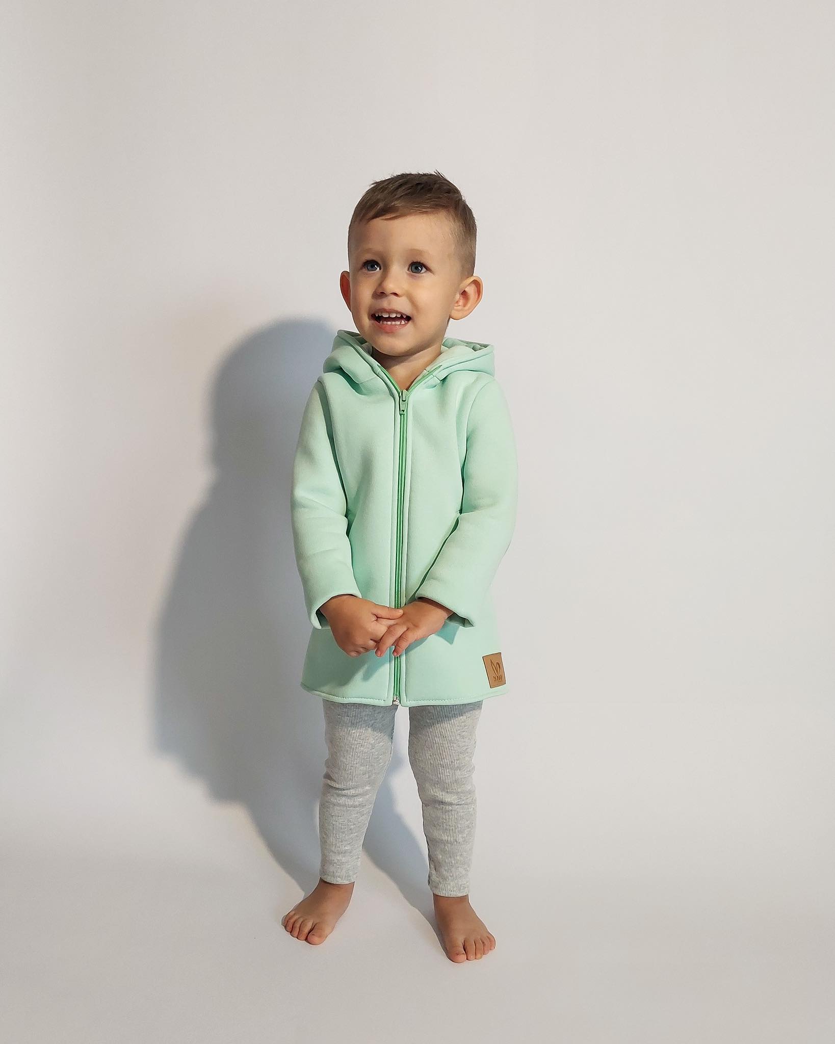 BUNNY KIDS MIKINO-KABÁTOK ZAJAC - MENTOLOVÝ – Obrázok 2