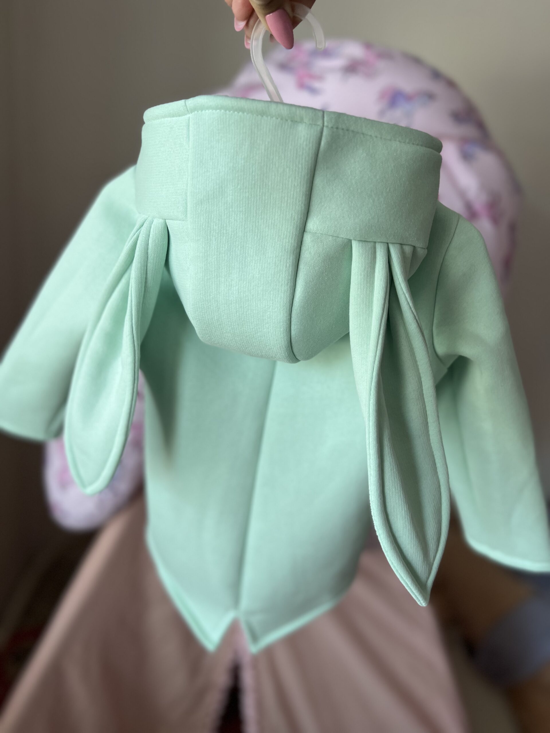 BUNNY KIDS MIKINO-KABÁTOK ZAJAC - MENTOLOVÝ – Obrázok 3