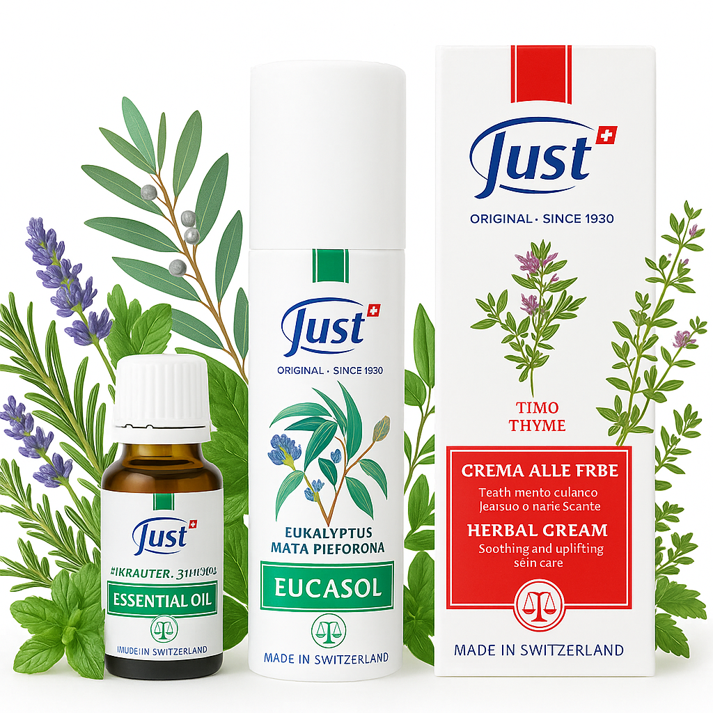 Just | Eucasol 50ml + Tymianový krém 60 ml + Olej z 31 bylín 20 ml