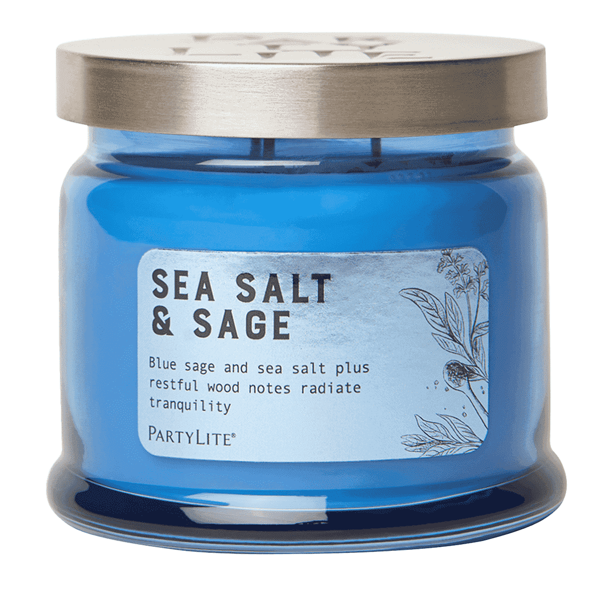 PARTYLITE | Sea Salt & Sage Sviečka s 3 knôtmi