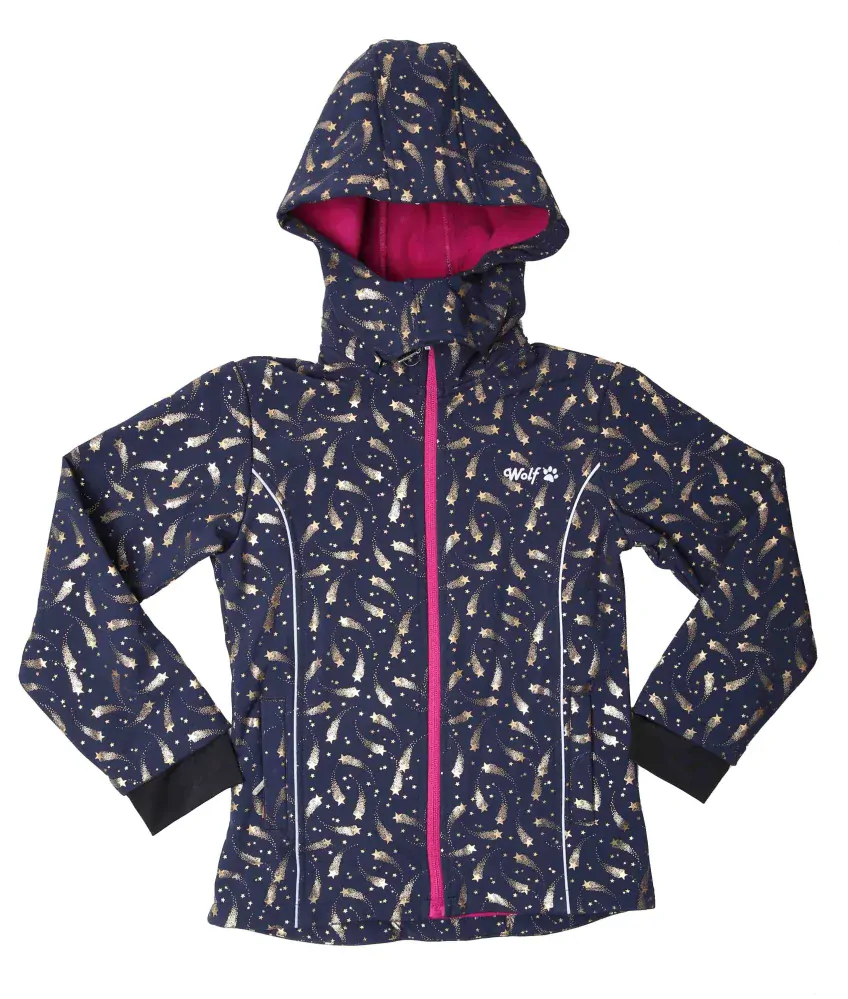 Dievčenská softshellová bunda s fleecom Wolf