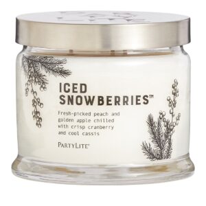 PARTYLITE | Iced Snowberries™ Sviečka s 3 knôtmi