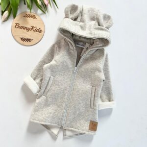 BUNNY KIDS MIKINO-KABÁTOK MACKO – ŠEDÁ 80/86